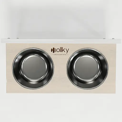 Hollky Flex L — регульовані миски на підставці для великих собак (2 × 1.8 л) - фото 4