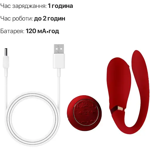 Смартвібратор для пар Zalo Fanfan set Bright Red, пульт ДК - фото 7