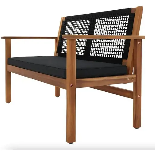 Садовая скамейка Di Volio Teracina со спинкой черный - фото 10