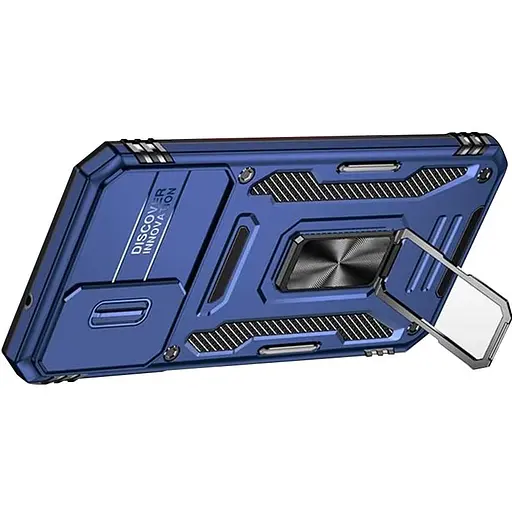 Ударопрочный чехол Epik Camshield Army Ring для Samsung Galaxy S24 Синий / Navy - фото 2