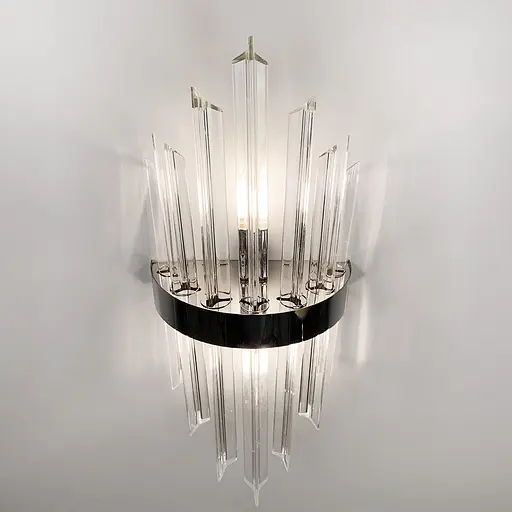 Кришталеве бра у хромованому каркасі Line F WS 151/2 CH - фото 6