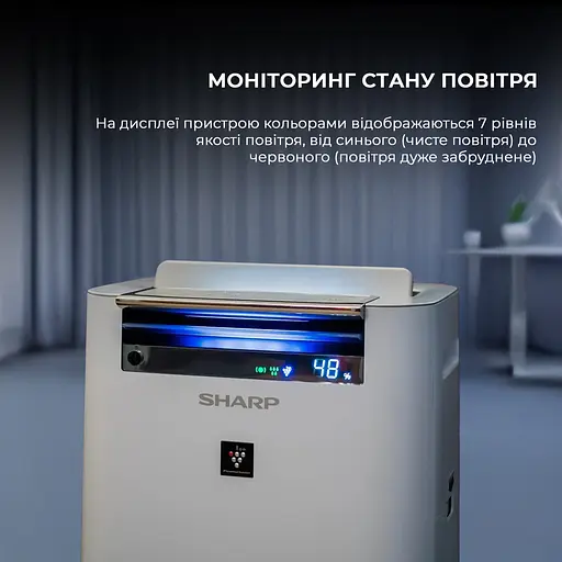 Воздухоочиститель с функцией увлажнения Sharp KC-G60EUW - фото 14