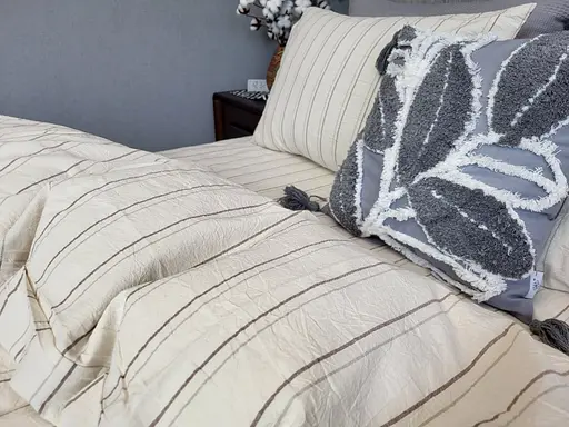 Комплект постельного белья Washed Cotton из вареного хлопка полоска Lines - двухспальный - фото 6