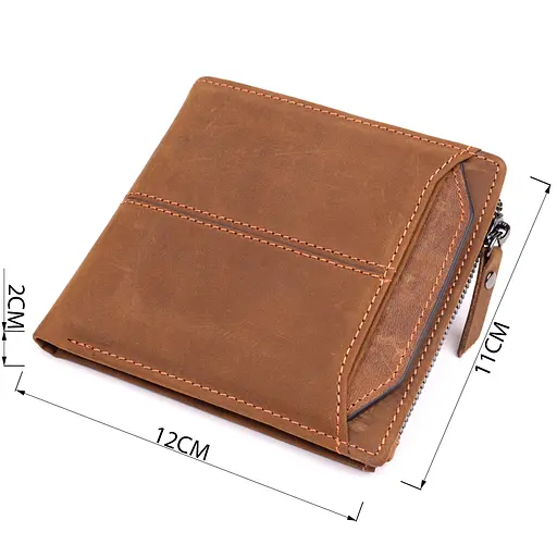 Гаманець для чоловіків із натуральної шкіри Vintage 12х11х2 см acs0029592 - фото 3