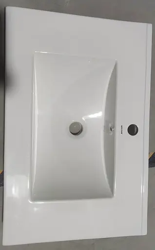 Умивальник меблевий Mixxus Premium Cubic-1502 710x460x170 мм з отвором під змішувач і переливом MP6496, Білий - фото 2