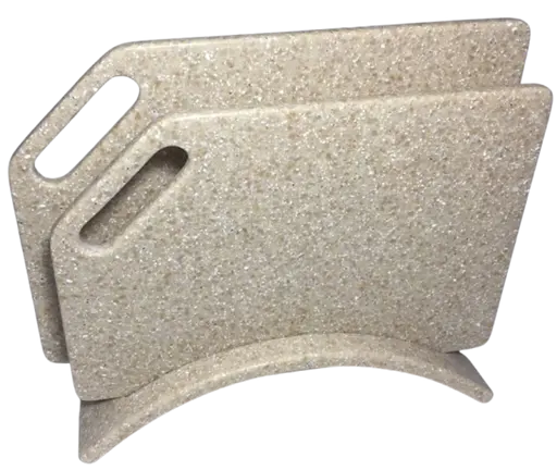 Набір обробних дошок на підставці зі штучного каменю - Яшма