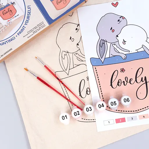 Набір екосумка-розмальовка „Милі зайченята“ бавовна 220 г/м2 38х42см ROSA Talent [CD] - фото 4