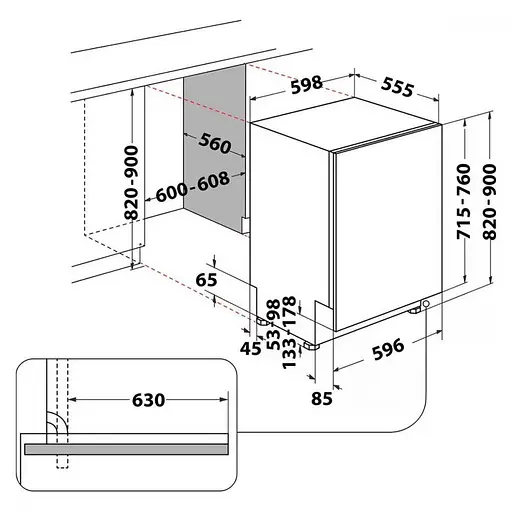 Посудомоечная машина Whirlpool W8IHF58TU - фото 3