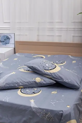 Комплект постельного белья Moon&Star семейный 160х220х2 наволочки 2х70х70 Stars Бязь Gold Люкс - фото 6
