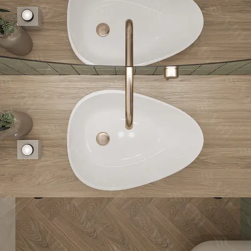 Умивальник VBI Trento 55 white накладний VBI-011900, Білий - фото 4