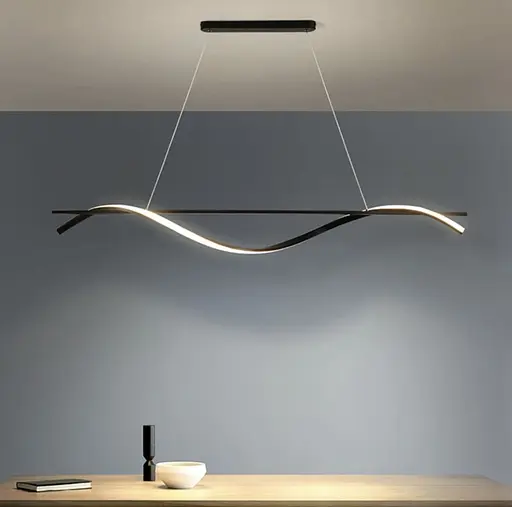 Удлиненная линейная светодиодная люстра в черном корпусе 120 см Ст. NO8-1200L BK | Line F - фото 1