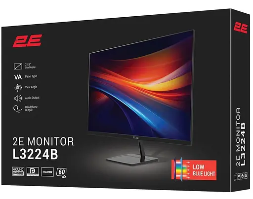 Монитор 31.5" 2E L3224B UHD VA 60Hz (2E-L3224B-01.UA) - фото 11