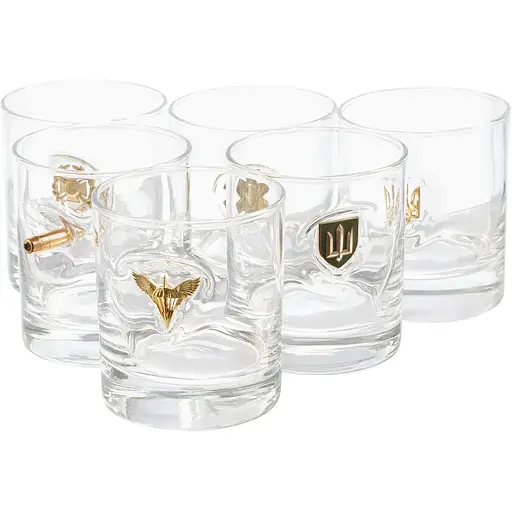 Набір склянок Gun&Fun Сила ЗСУ 6 шт. 300 мл