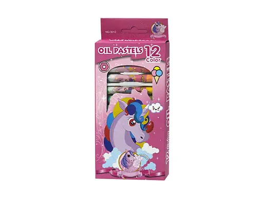 Пастель масляная Единороги, 12 цветов