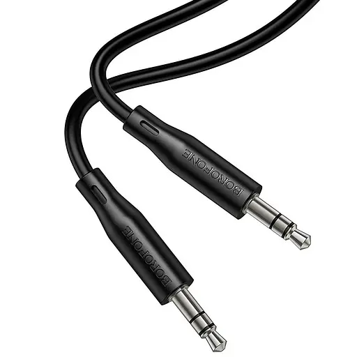 Аудіо кабель Aux Borofone BL26 Standard (1m) Black - фото 4