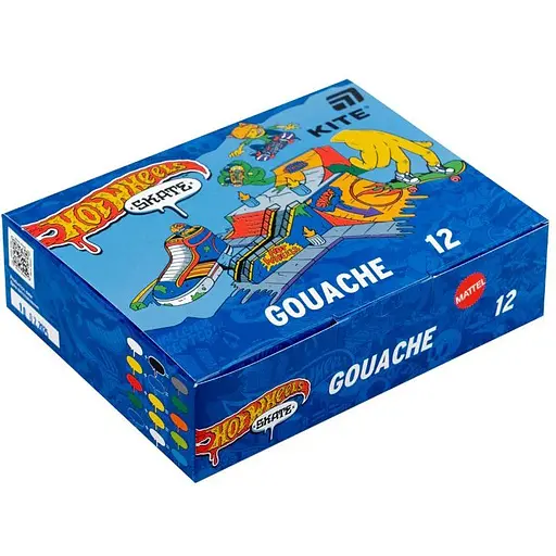 Гуаш Kite Hot Wheels 12 кольорів (HW25-063)