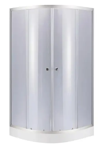 Набор Lidz Душевая кабина Latwa SC80x80.SAT.LOW.GR, полукруглая, стекло тонированное 4 мм + Душевой поддон Kapielka ST80x80x15 - фото 1