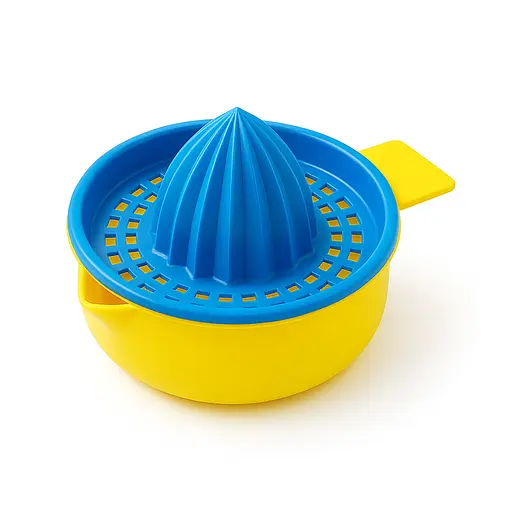 Соковыжималка ручная для цитрусовых 200 мл, Kitchette Желтый с голубым 87617 - фото 1