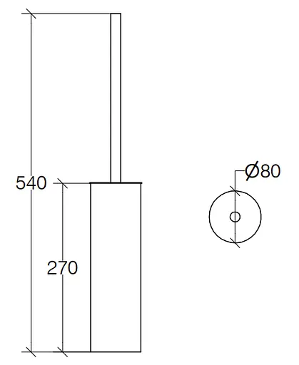 Ершик для унитаза напольный Lineabeta Skoati, 5004.22, Черный - фото 2