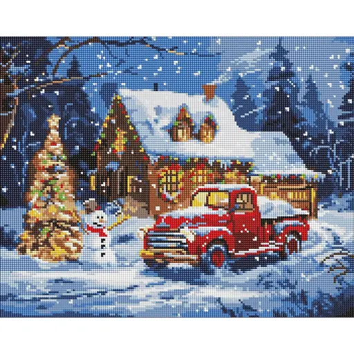 Алмазна мозаїка Новорічні дива AMO8101, 40х50 см