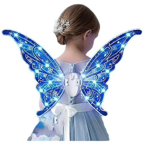 Крылья карнавальные, подсветка, движение крыльями, мелодия, ремешки для крепления, на батарейках