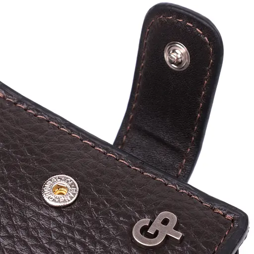 Практичный портмоне из люксовой зернистой кожи флотарий Grande Pelle 12х9х3 см acs0029595 - фото 5