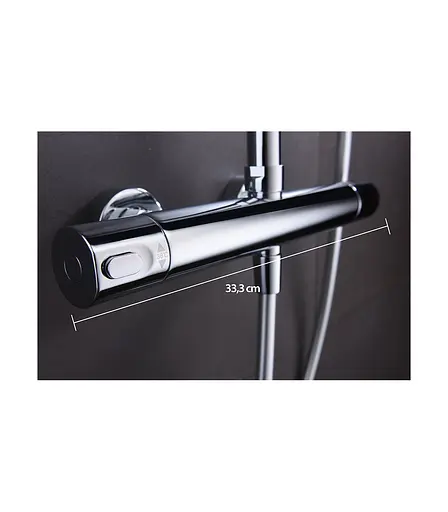 Душова система з термостатом Imex Amsterdam Turn Clean хром GTAM015, Хром - фото 6