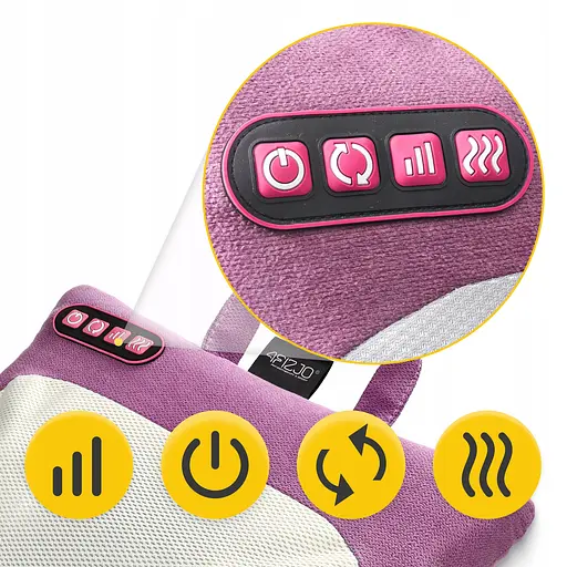 Подушка-массажер 4FIZJO Shiatsu Lite Violet (P-5905973404129) - фото 5