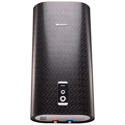 Водонагрівач Willer Grand 2 кВт, сухий ТЕН, 50 л, прямокутний, вертикальний, чорний карбон (EV50DR) - фото 1