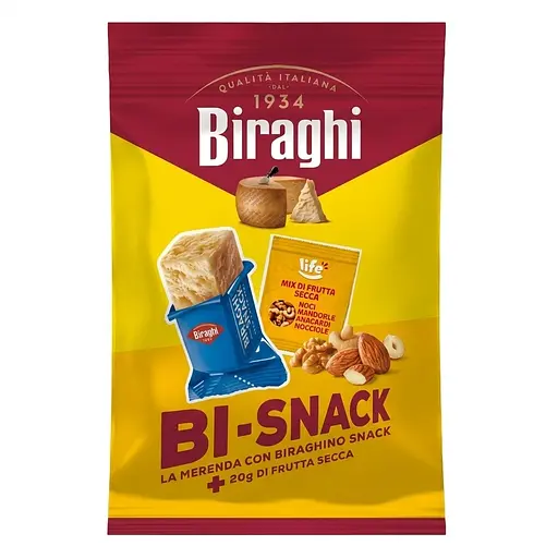 Снек Biraghi Gran Biraghi твердий сир 16.67 г та суміш сухофруктів 20 г - фото 1