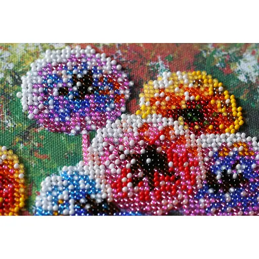 Набор-миди для вышивки бисером "Разноцветные шары" AMB-017 20х20 см - фото 4