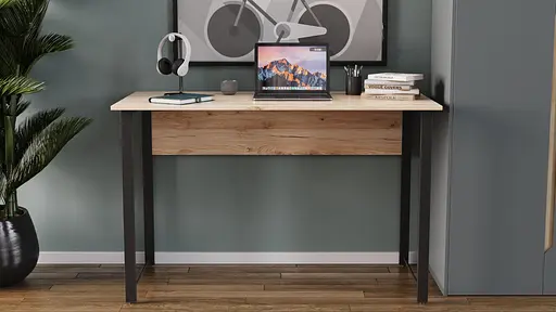 Компьютерный стол Ferrum-decor Курт 75x140x70 черный ДСП Дуб Сан-Марино 16мм (FRD-103945) - фото 3