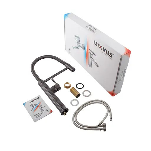 Смеситель для кухни Mixxus Premium Spark 017 graphite MI6970 Графит - фото 4