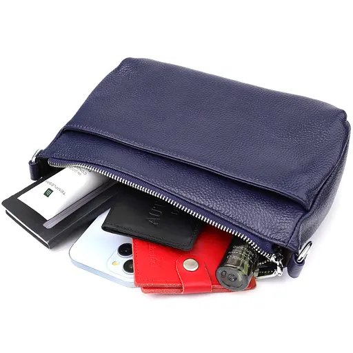 Женская сумка Vintage из натуральной кожи с двумя ремешками 25х16х8 см sum0027590 - фото 8