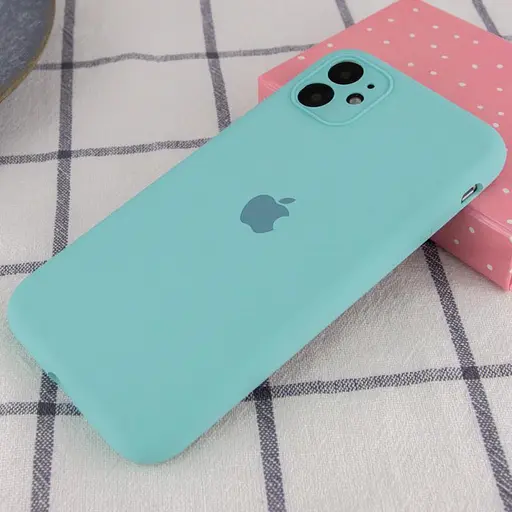 Чохол Epik Silicone Case Full Camera Protective AA для Apple iPhone 12 6.1 Бірюзовий/Marine Green - фото 2
