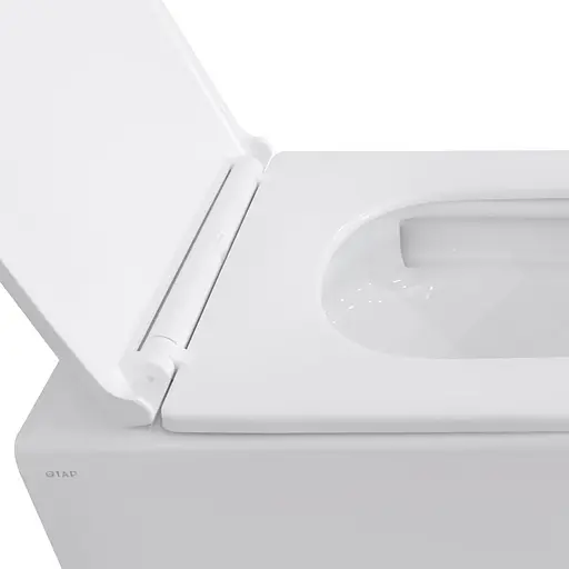 Унитаз подвесной Qtap Gemini безободковый с сиденьем Soft-close QT2533076EUQW, Белый - фото 10