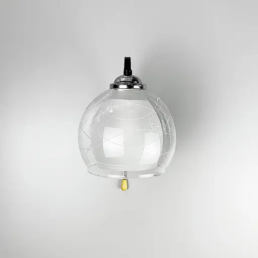 Бра в чорному корпусі на 1 подвійний плафон Line F 51098/1 - фото 6