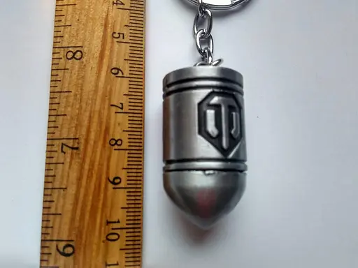 Брелок GeekLand Світ танків КУЛЯ World of Tanks срібло 4.2 см WoT 21.89 - фото 4