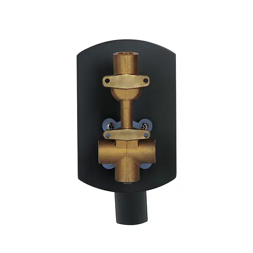 Душова система універсальна Qtap Slavonice прихованого монтажу на два споживача QTSLA113GMB45899 Gunmetal Black PVD, Шліфований чорний хром - фото 5