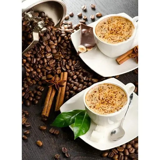  Алмазна мозаїка Strateg Зустріч на каву 50х65 см без підрамника (SGK85901) - фото 1