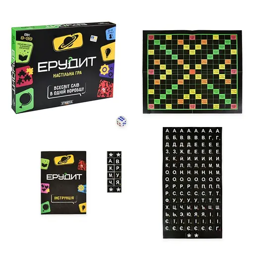 Настільна гра “Ерудит” 30451 ігрове поле, набір фішок-літер - фото 2