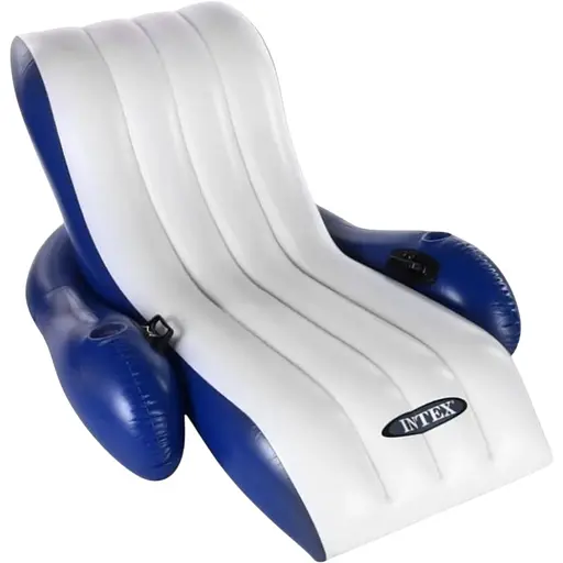 Надувное кресло в виде шезлонга с подлокотникамии Intex (58868). Размер: 180x135 см