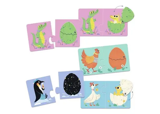 Настольная игра Djeco Кто в яйце? (Puzzle Duo: Funny eggs) (DJ08193) - фото 5