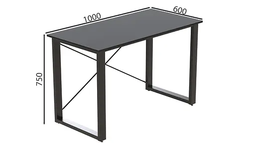 Письмовий стіл Ferrum-decor Драйв 750x1000x600 Чорний метал ДСП Сосна Кембра 32 мм (FRD-103298) - фото 6