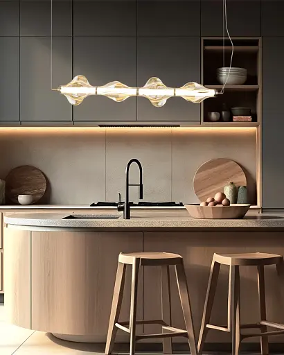 Підвісний світильник люстра TK Lighting 18216 Elva LED 1x30W 3000K 3642Lm IP20 латунний - фото 2