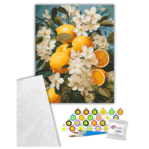 Картина по номерам "Лимонний букет" Art Craft 12043-AC 40х50 см - фото 2