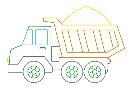 Розмальовка з підказкою. Великі машини - фото 4