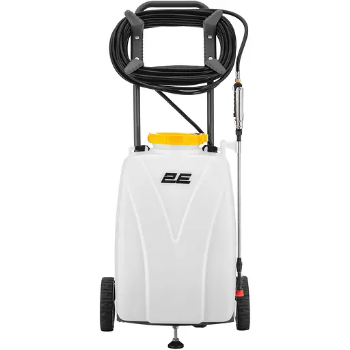 2E Опрыскиватель аккумуляторный AquaSpray 40LR 40л 12В 1х12А·час 7бар 2.9л·мин 14.5кг вольтметр колеса шланг 15м