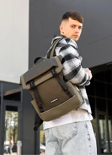 Чоловічий рюкзак Sambag Aura хакі 39 х 29 х 13 см (24551119m) - фото 1