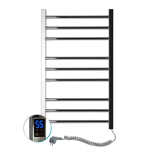 Электрический полотенцесушитель Navin Классик Квадро 500x800 Sensor с таймером, правый 10-016053-5080, Хром, Правое, Электронный - фото 4